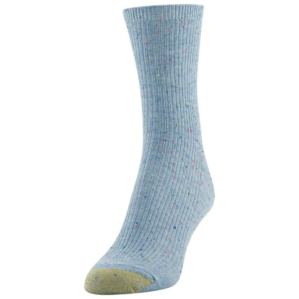 Gold Toe Women's Lola Ribbed Short Crew Socks 6 Pairs Shoe Size: 6-9